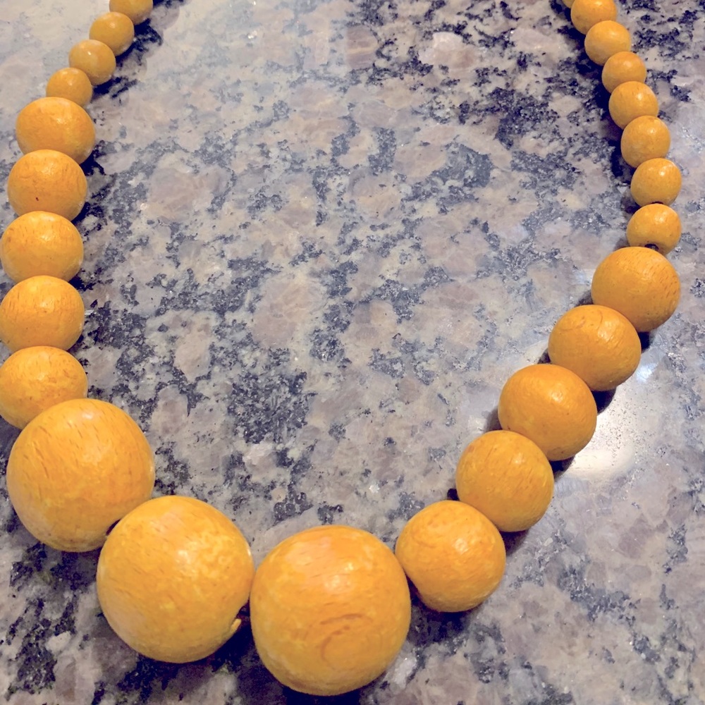 Yellow Bead Necklace